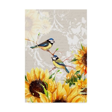 Irina Trzaskos Studio 'Sunflower Birds II' Canvas Art,22x32